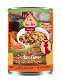 Chef Scoochies Chicken Dog Food in Gravy 14 Ounce Pop Top Can