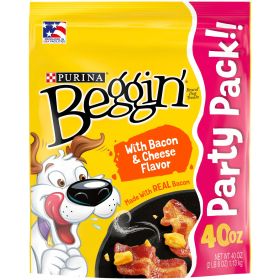 Purina Beggin Bacon Cheese Flavor Treats  40 oz