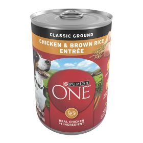 Purina One Classic Ground Chicken and  Rice, 13 oz -12