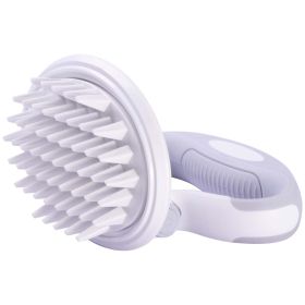 Pet Life Swivel Travel Silicone Massage Pet Brush