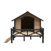 Outdoor Large Wooden Cabin House Dog Kennel