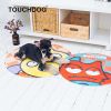 Cartoon Three-eyed Monster Rounded Cat and Dog Mat