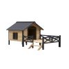 Outdoor Large Wooden Cabin House Dog Kennel