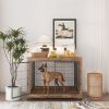 Furniture Style Dog Crate Rustic Brown, 43.7'' W x 30'' D x 31.1'' H.