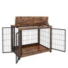 Furniture Style Dog Crate Rustic Brown, 43.7'' W x 30'' D x 31.1'' H.