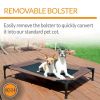 Elevated Pet Bed Black Mesh Large 30 X 42 X 7 Inches