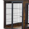 Furniture Style Dog Crate Rustic Brown, 43.7'' W x 30'' D x 31.1'' H.