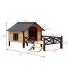 Outdoor Large Wooden Cabin House Dog Kennel