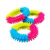 Tri-Color Rubber Prickly Ring Dog Toy