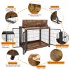 Furniture Style Dog Crate Rustic Brown, 43.7'' W x 30'' D x 31.1'' H.