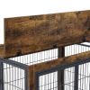 Furniture Style Dog Crate Rustic Brown, 43.7'' W x 30'' D x 31.1'' H.