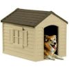 Snap Together Dog House with Removable Roof, Brown