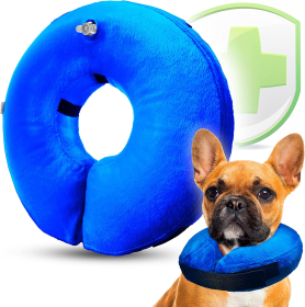 Anti-bite Inflatable Pet Collar For Small Large Dogs (Color: Blue)