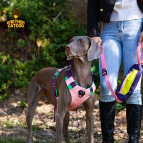 Pet chest sling Dog leash (select: AN6-pink-XL)