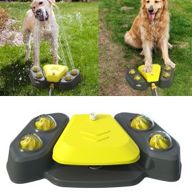 Outdoor Canine Water Fountain Easy Paw Activated (Color: Yellow)