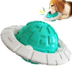 Training Interactive Flying Saucer Dog Toothbrush (Color: Blue)