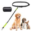 Hands Free Dog Leash with Zipper Pouch; Dual Handles