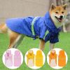 Raincoat for large and small dog; reflective raincoat