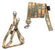 Embroidered  Pet Dog Leash And Harness