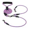 Double Leash No-Tangle Dogs Lead Reflective Leash