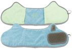 Hand-Inserted Pet Grooming Towel and Brush