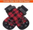 Anti-Slip Socks; Paw Protectors with Reflective Straps ; 4pcs