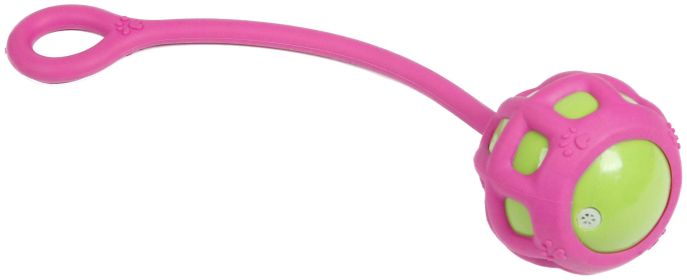 Fetching Tugging and Squeaking  Dog Toy (Color: Pink)