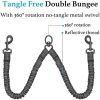 Dual Dog Leash, Shock Absorbing Bungee for Two Dogs