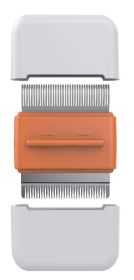 2-in-1 Underake and Stainless Steel Dog Grooming Comb (Color: Orange)