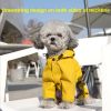 Small dog raincoat; waterproof poncho; with two holes