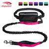 Hands Free Dog Leash with Zipper Pouch; Dual Handles