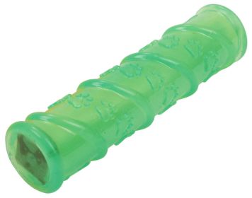 'Glow-Stick' LED Lighting Squeak and Chew Dog Toy (Color: Green)