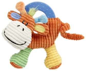 'Moo-cifier'  Squeaking and Rubber Teething Newborn Toy (Color: Orange / Green / Yellow)