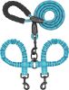 Dual Dog Leash, Shock Absorbing Bungee for Two Dogs