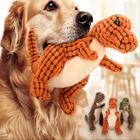 Stuffed Dinosaur Dog Sounding Chew Toy (size: 9.84 inch)