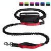 Hands Free Dog Leash with Zipper Pouch; Dual Handles